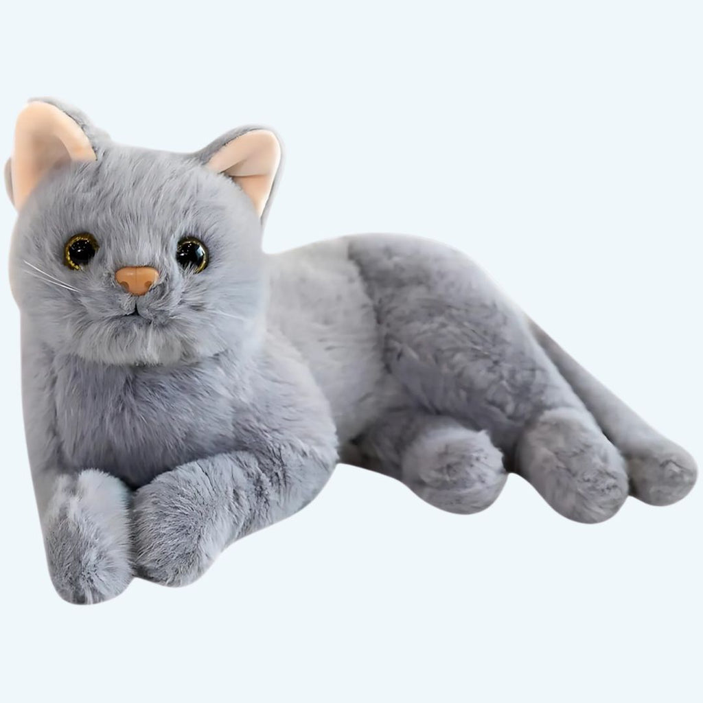 Peluche chat gris moelleux mignon câlin univers félin La compagnie de la peluche