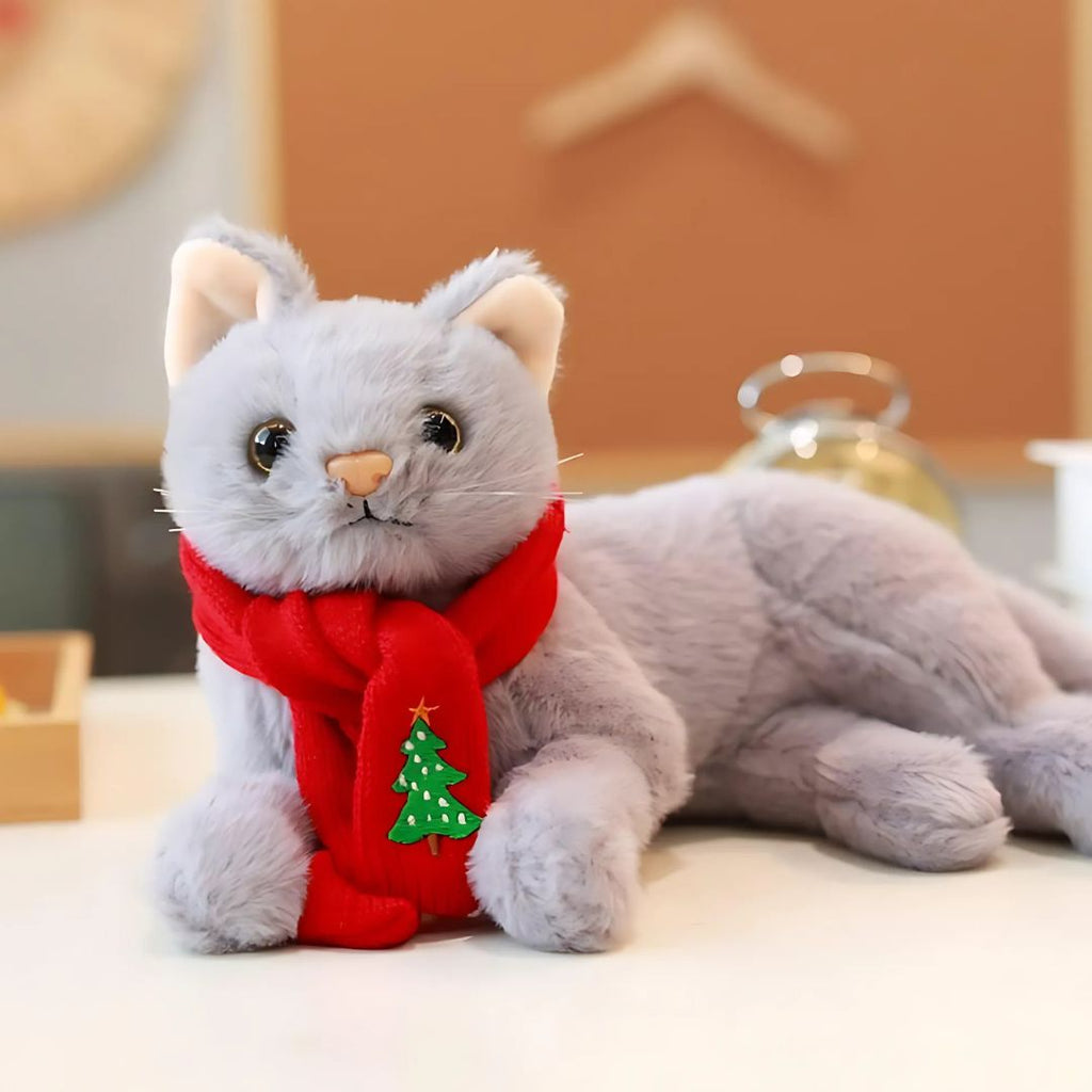 Peluche chat gris moelleux mignon câlin univers félin La compagnie de la peluche