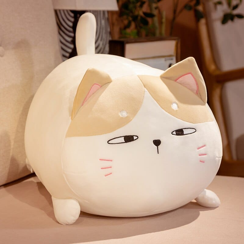 Peluche chat moelleuse 35cm / Blanc