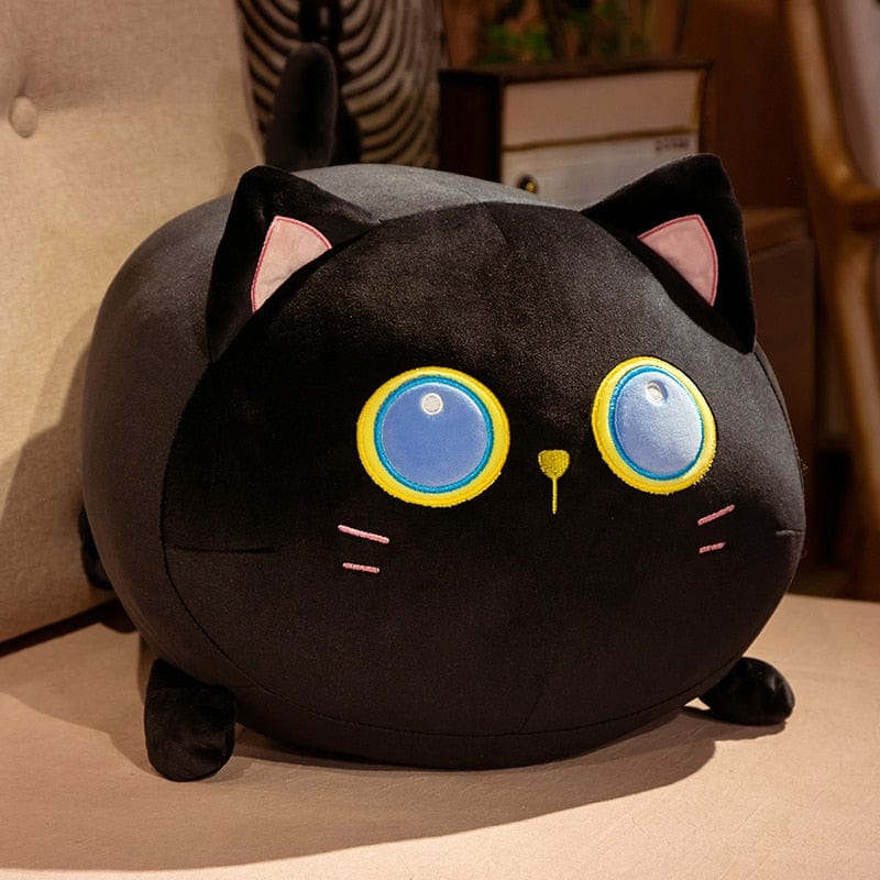 Peluche chat moelleuse 35cm / Noir