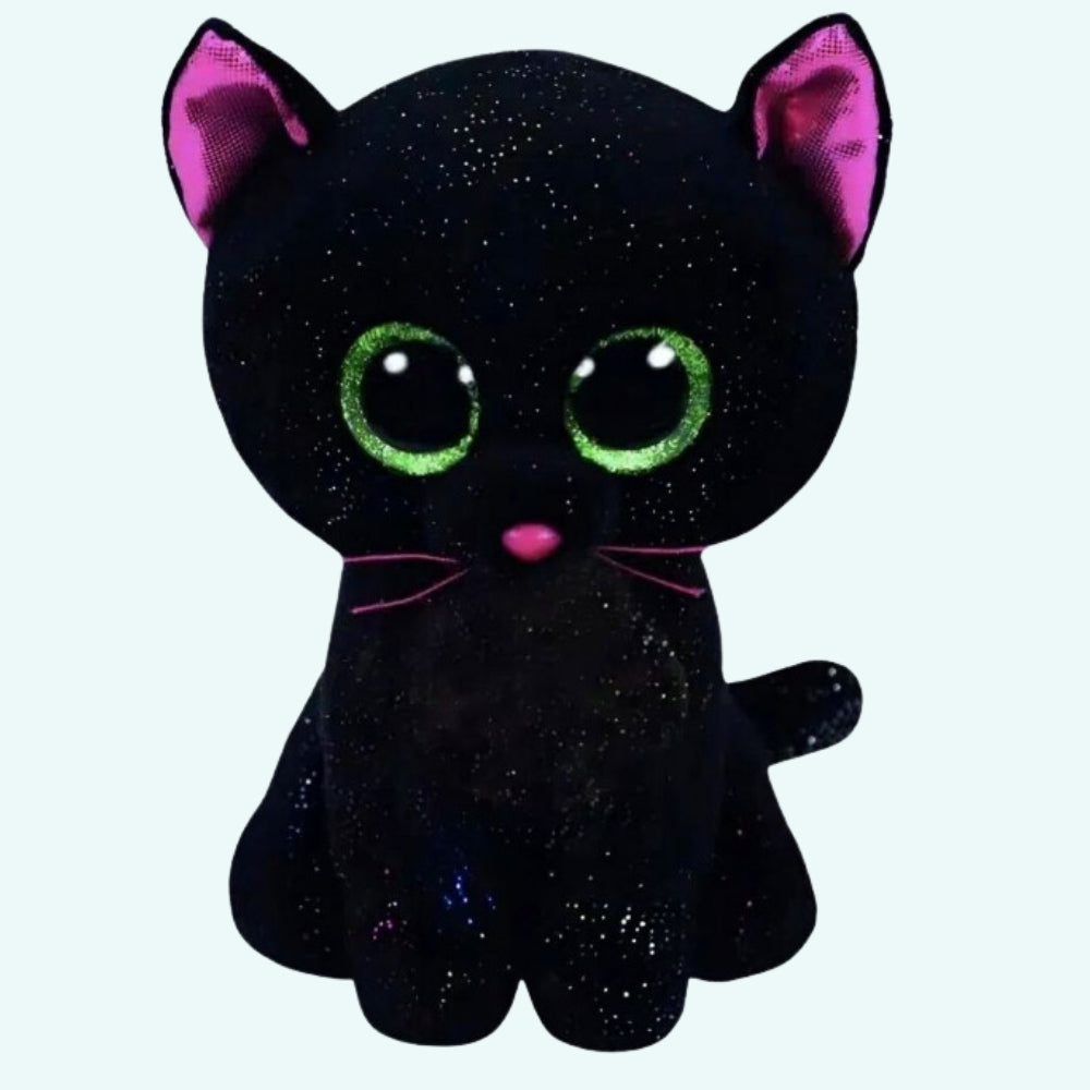 Peluche chat noir doux Halloween enfant câlin spooky La compagnie de la peluche