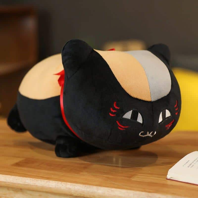 Peluche chat noir Nyanko Sensei doux câlin kawaii 20cm La compagnie de la peluche