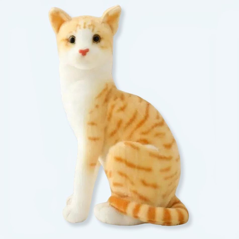 Peluche chat orange tigré doux câlin animaux enfant 20cm La compagnie de la peluche