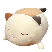 Peluche chat oreiller doux enfant confort câlin nuit La compagnie de la peluche
