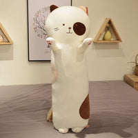 Peluche chat oreiller doux mignon enfant câlin maison 100cm / blanc La compagnie de la peluche