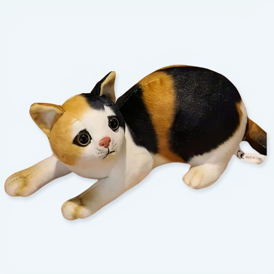 Peluche chat rayé doux compagnon enfant collection La compagnie de la peluche