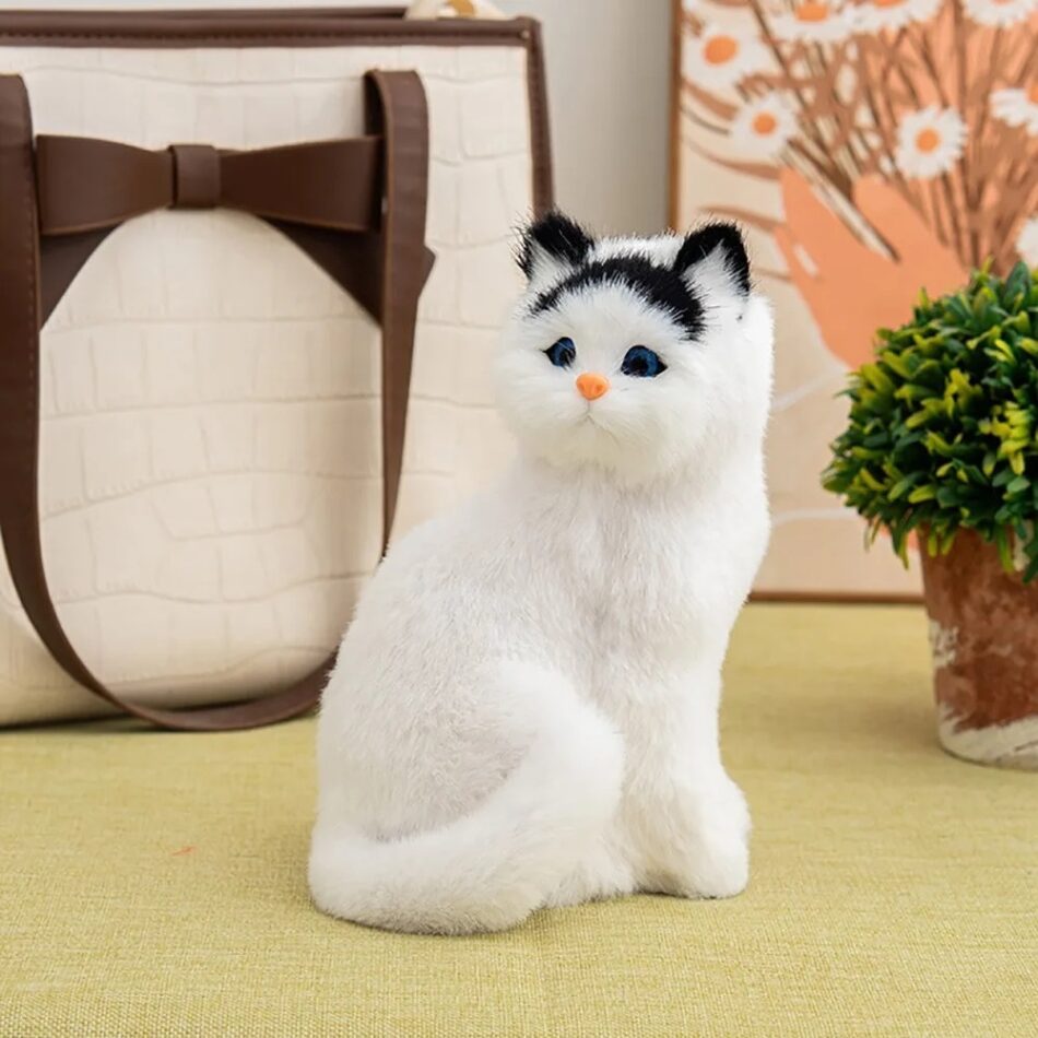 Peluche chat réaliste câlin doux compagnon maison Modèle 3 La compagnie de la peluche