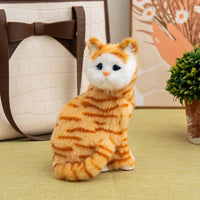 Peluche chat réaliste câlin doux compagnon maison Modèle 4 La compagnie de la peluche