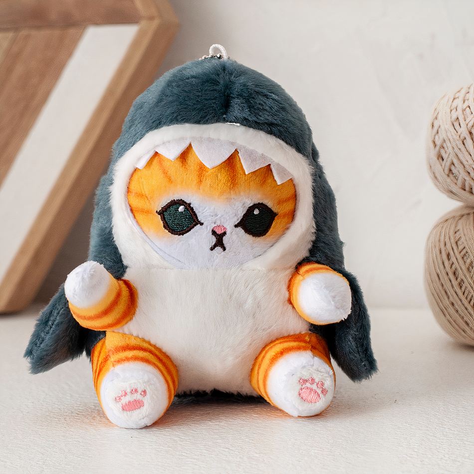 Peluche chat requin doux câlin enfant déguisement amusant La compagnie de la peluche