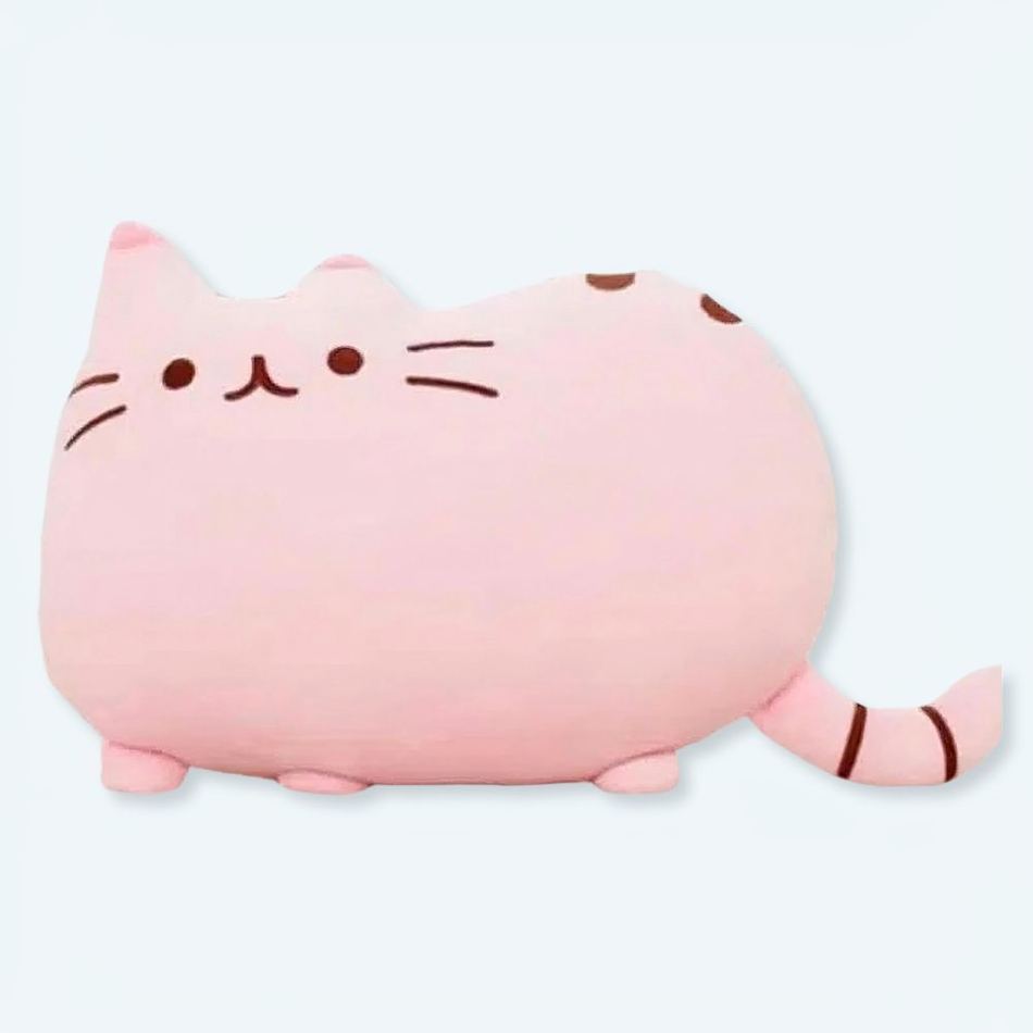 Peluche chat rose adorable pour câlins enfant doux 25cm La compagnie de la peluche