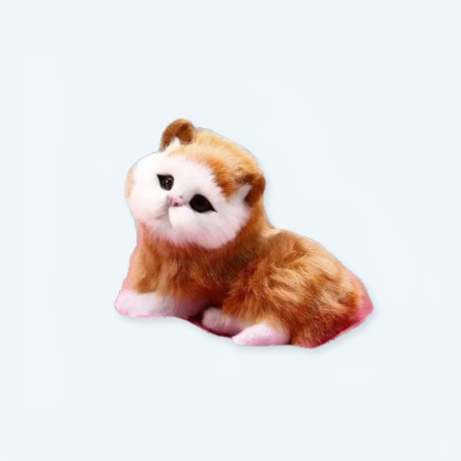 Peluche chat roux mignon doux pour chambre enfant La compagnie de la peluche