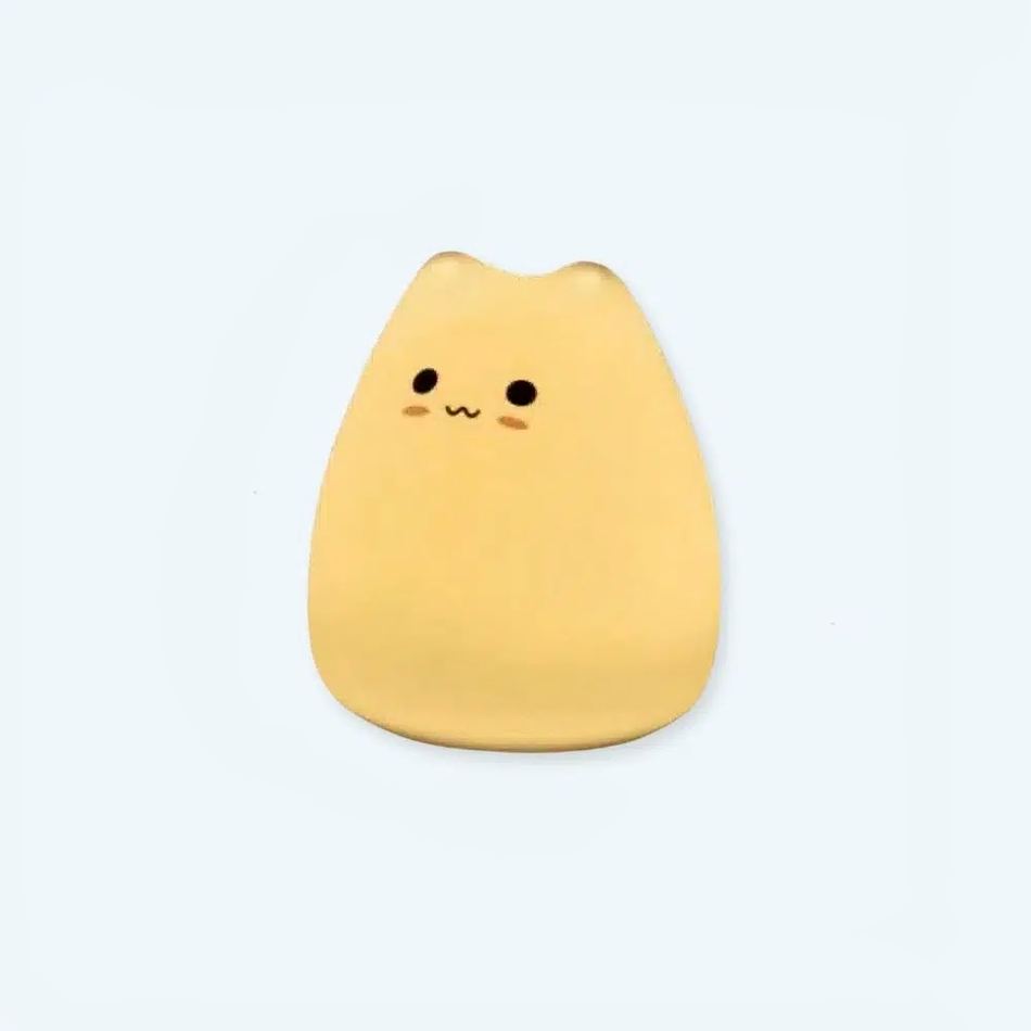 Peluche chat silicone lumineux enfant chambre nuit douce La compagnie de la peluche