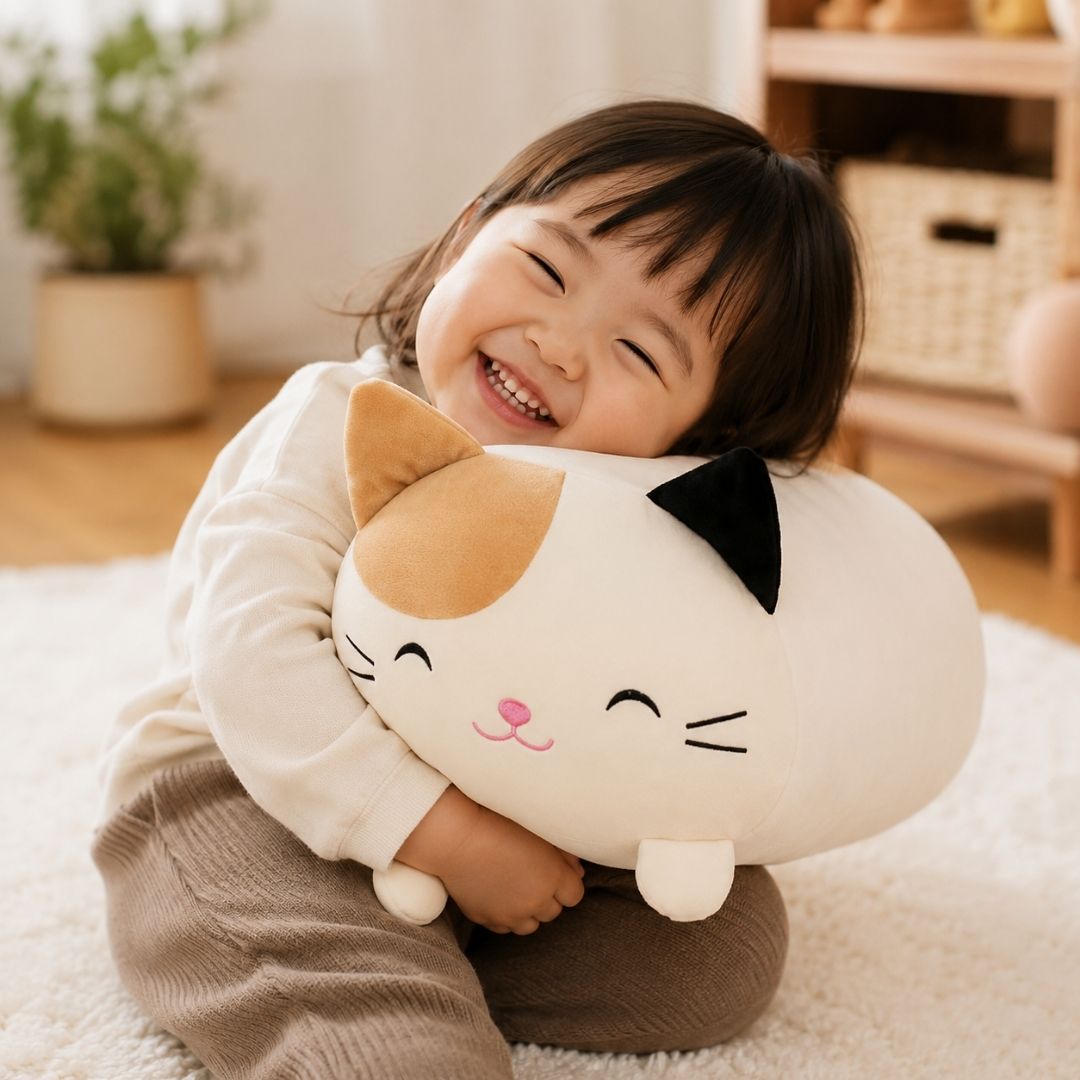 Peluche chat squishmallow bicolore content