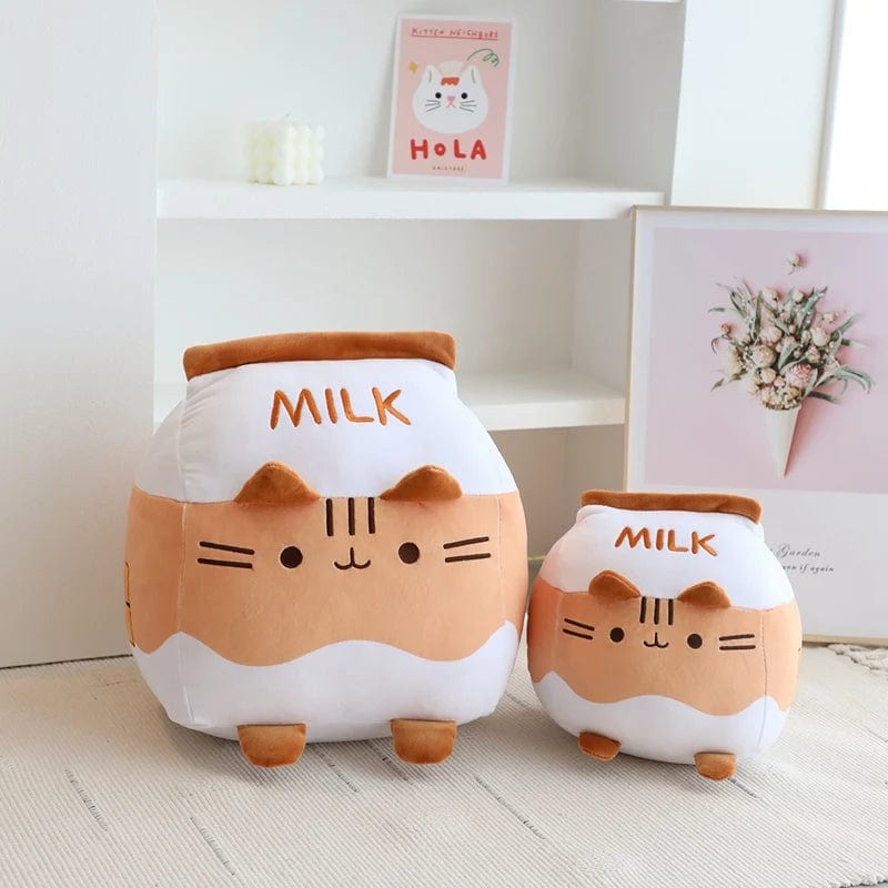 Peluche chat squishmallow brique de lait chocolat