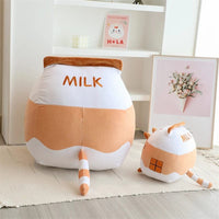 Peluche chat squishmallow brique de lait chocolat