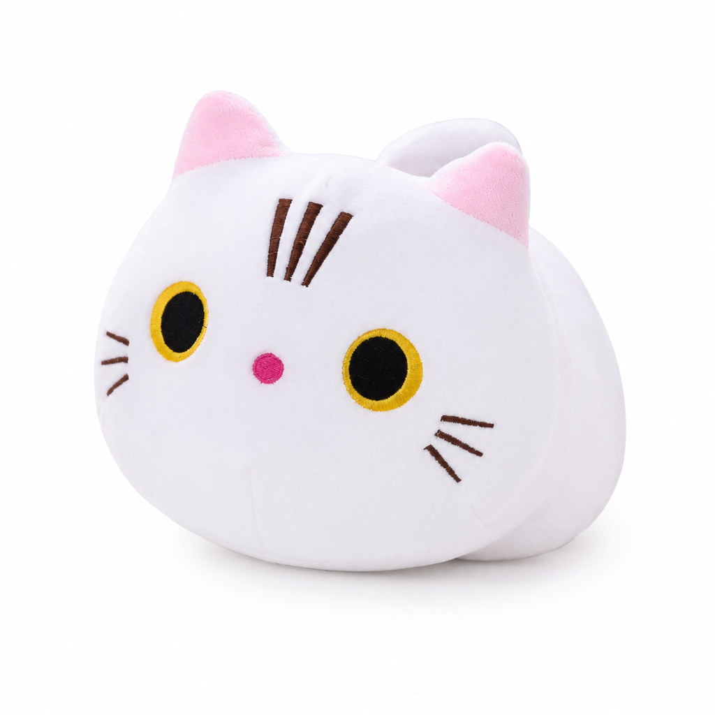 Peluche chat squishmallow chamallow 25cm / Blanc