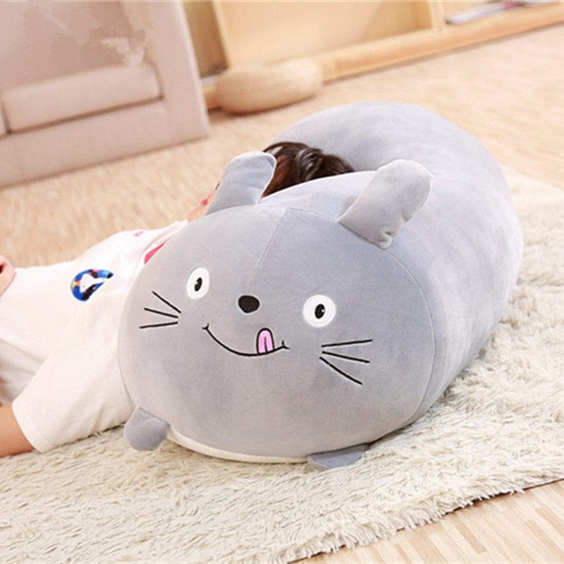 Peluche chat squishmallow gris qui tire la langue 20cm