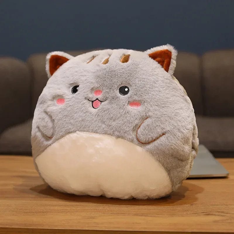 Peluche chat squishmallow réchauffe main joyeux