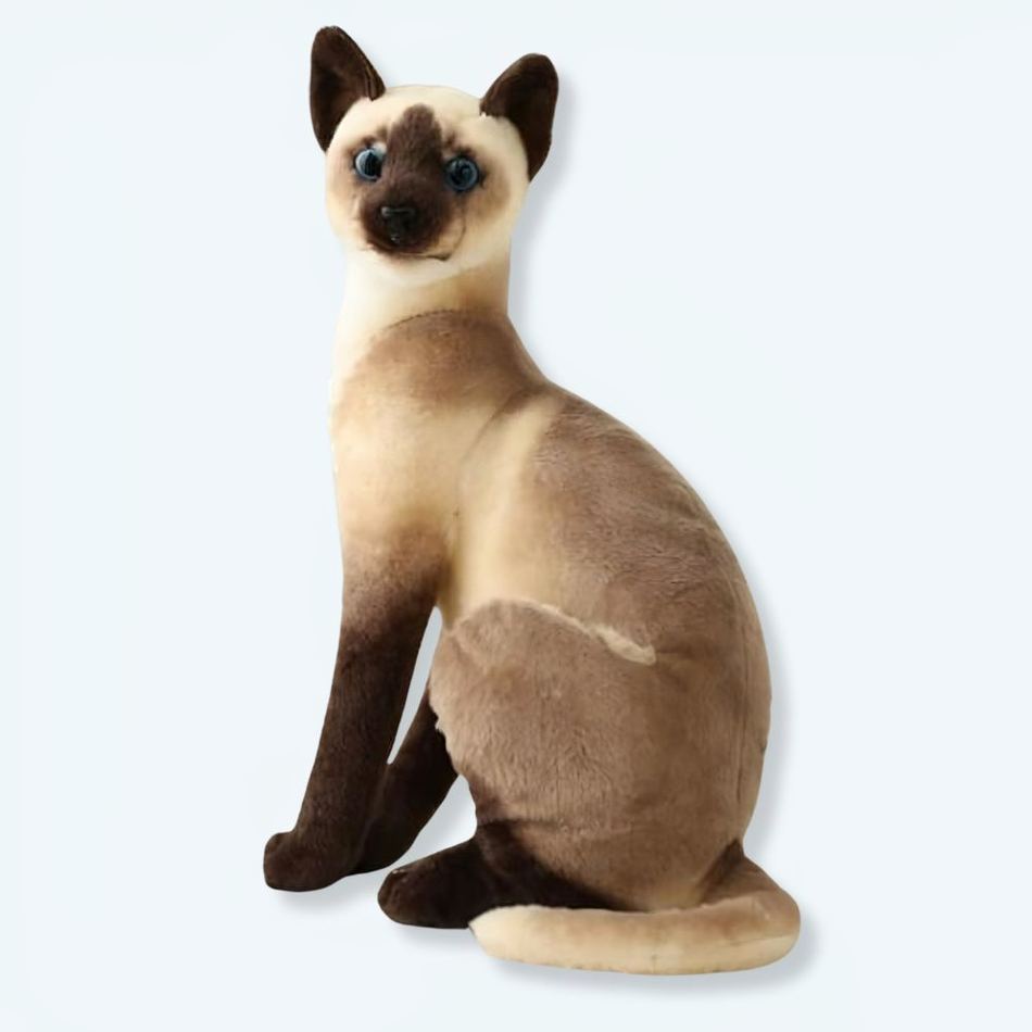 Peluche chat tigré gris doux câlin compagnon enfant 25cm La compagnie de la peluche