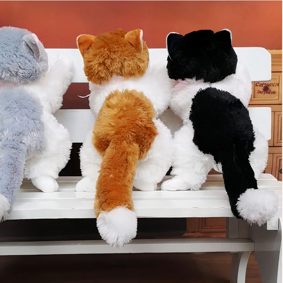 Peluche chaton gris doux câlin en peluche mignon enfant La compagnie de la peluche