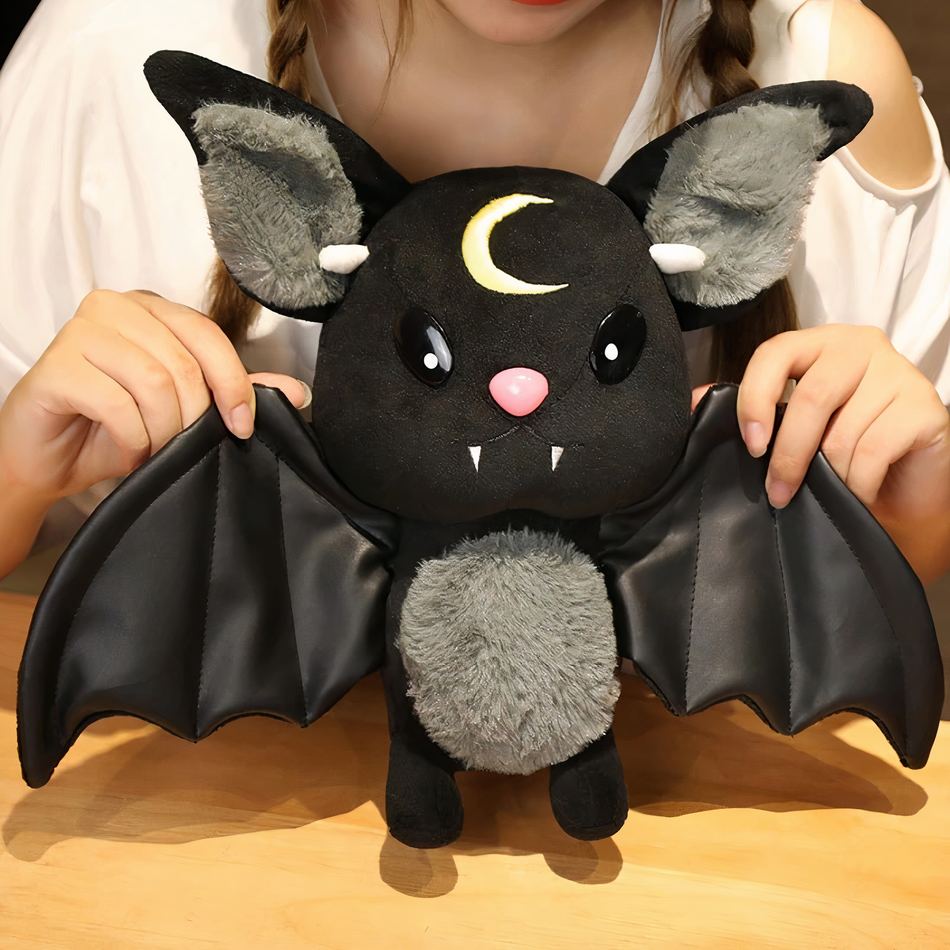 Peluche chauve-souris noire Halloween douce et festive noir / 30cm La compagnie de la peluche