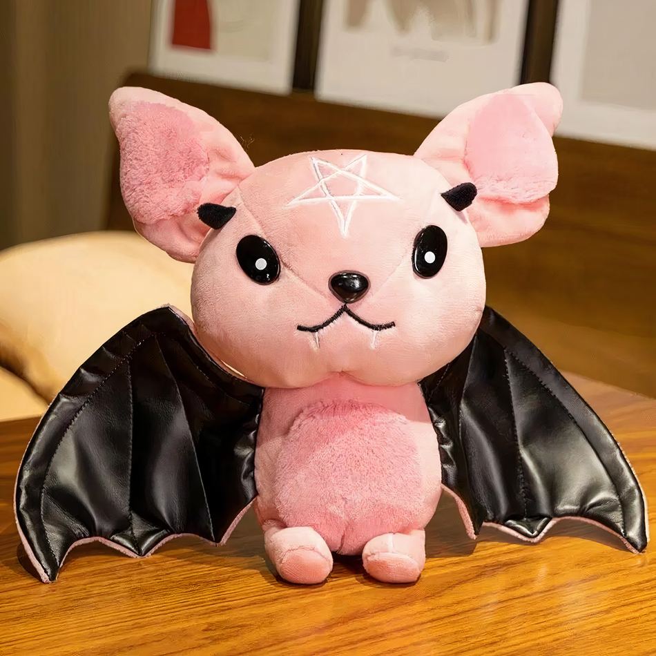 Peluche chauve-souris noire Halloween douce et festive rose / 30cm La compagnie de la peluche