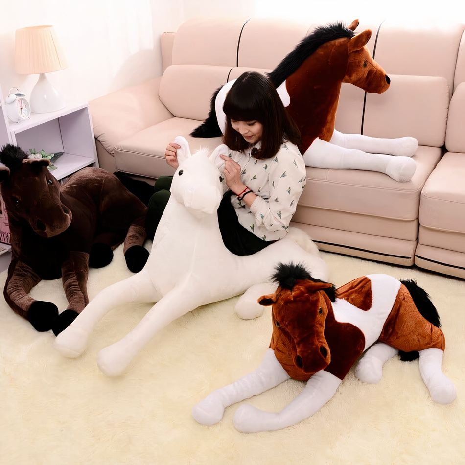 Peluche cheval blanc doux câlin enfant univers équestre La compagnie de la peluche