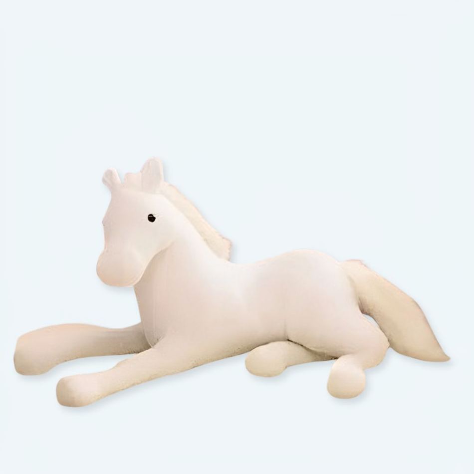 Peluche cheval blanc doux câlin enfant univers équestre La compagnie de la peluche