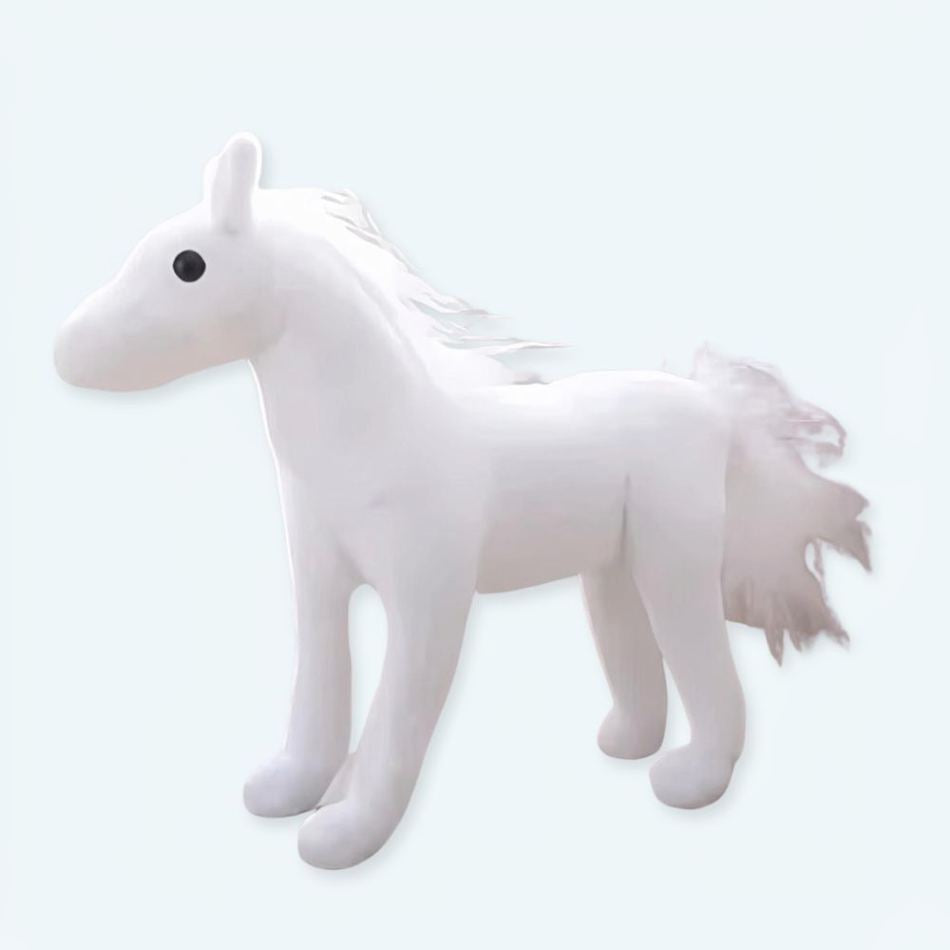 Peluche cheval blanc doux et câlin enfant rêveur 40cm La compagnie de la peluche
