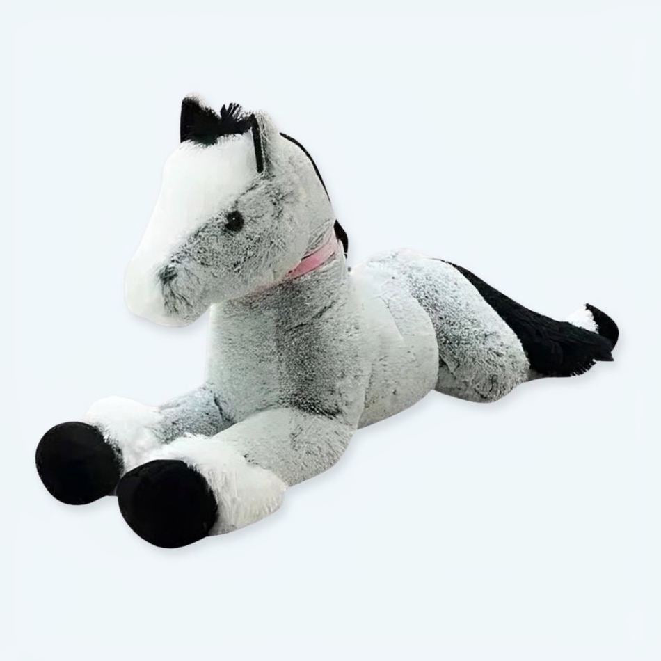Peluche cheval bleu gris douillet enfant chambre rêve La compagnie de la peluche