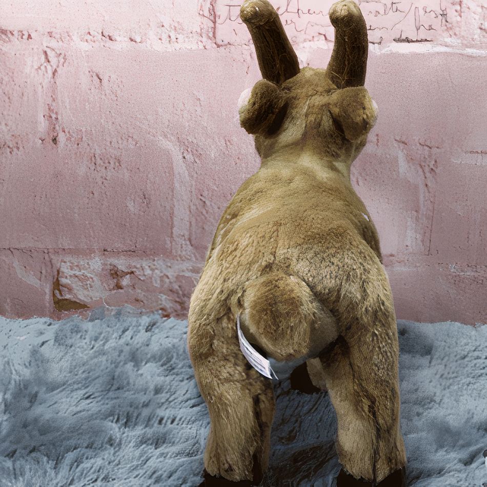 Peluche chèvre de montagne douce câline hiver alpin La compagnie de la peluche