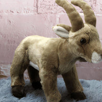 Peluche chèvre de montagne douce câline hiver alpin La compagnie de la peluche
