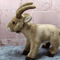 Peluche chèvre de montagne douce câline hiver alpin La compagnie de la peluche