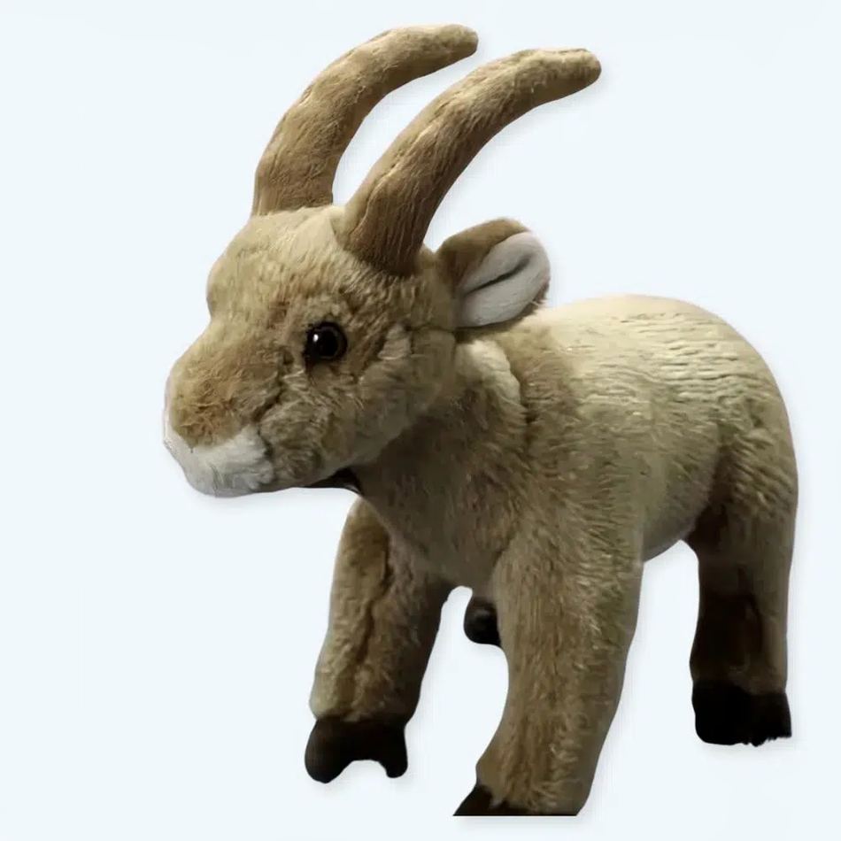 Peluche chèvre de montagne douce câline hiver alpin La compagnie de la peluche
