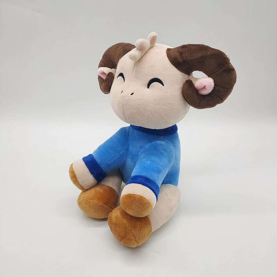 Peluche chèvre douce câline pour enfants laineux La compagnie de la peluche