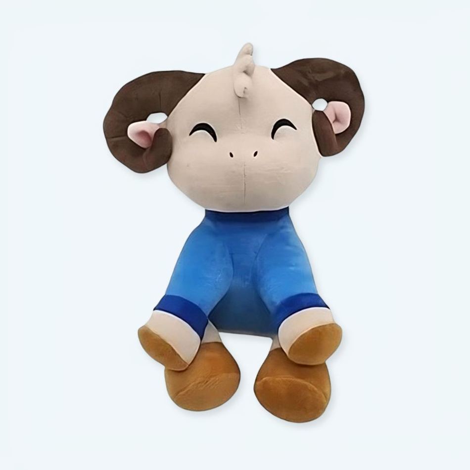 Peluche chèvre douce câline pour enfants laineux La compagnie de la peluche