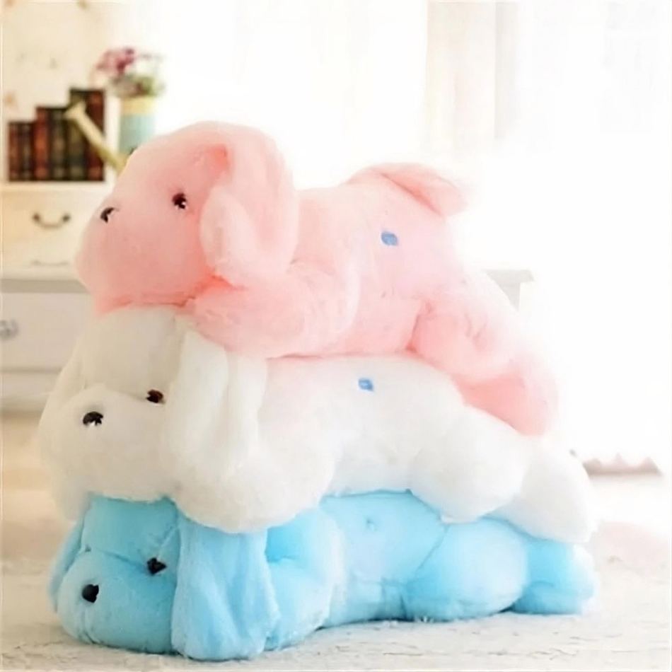 Peluche chien blanche lumineuse douce nuit apaisante La compagnie de la peluche
