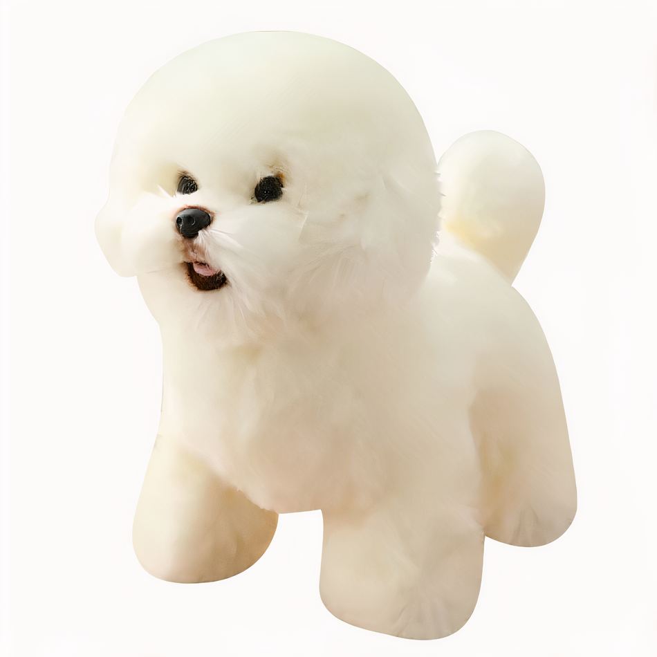 Peluche chien doux compagnon enfant chambre cosy blanc La compagnie de la peluche