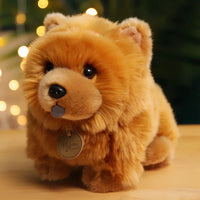 Peluche chien doux compagnon enfant chambre cosy marron La compagnie de la peluche