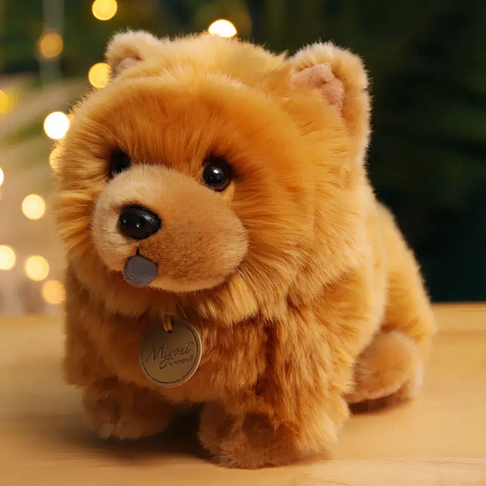 Peluche chien doux compagnon enfant chambre cosy marron La compagnie de la peluche