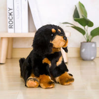 Peluche chien doux compagnon enfant chambre cosy noir La compagnie de la peluche