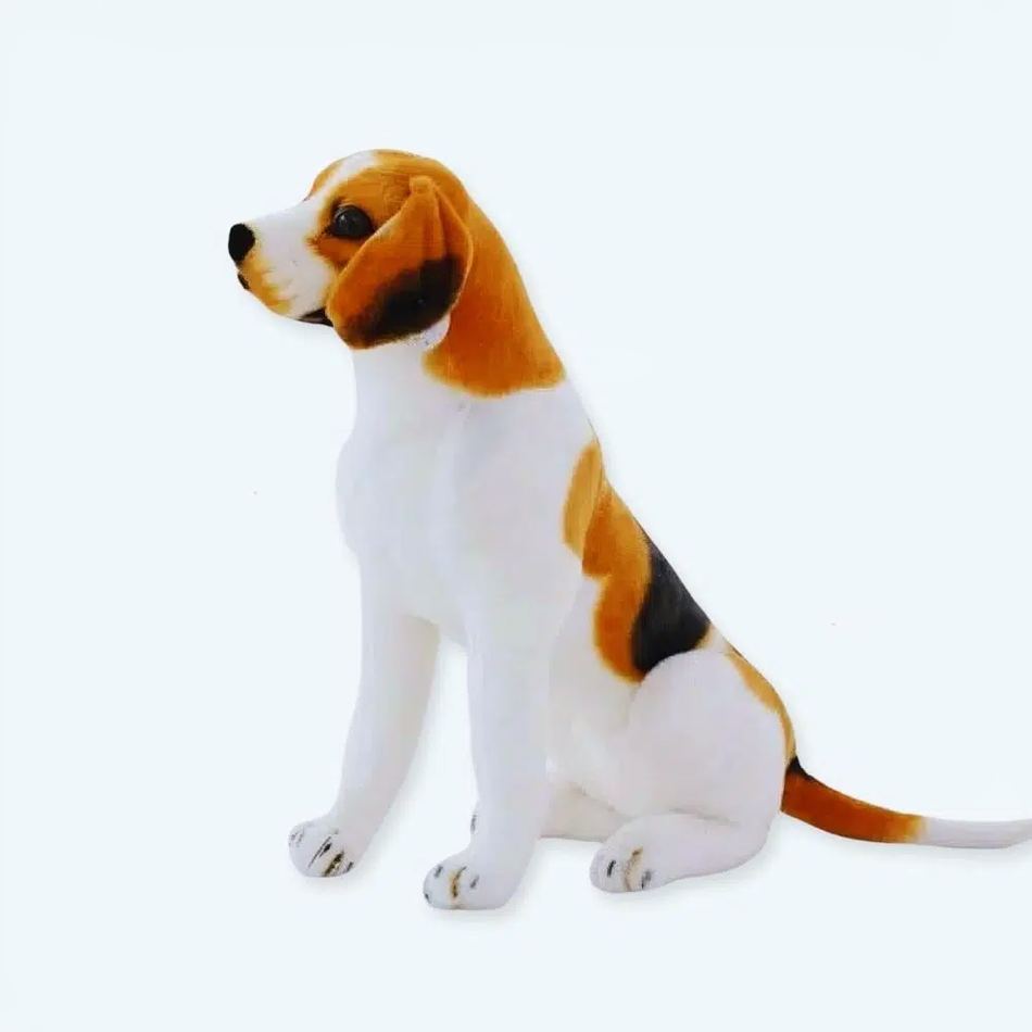 Peluche chien géant tricolore doux câlin enfant La compagnie de la peluche