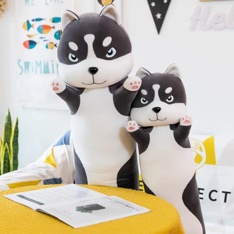 Peluche chien husky longs à câlins