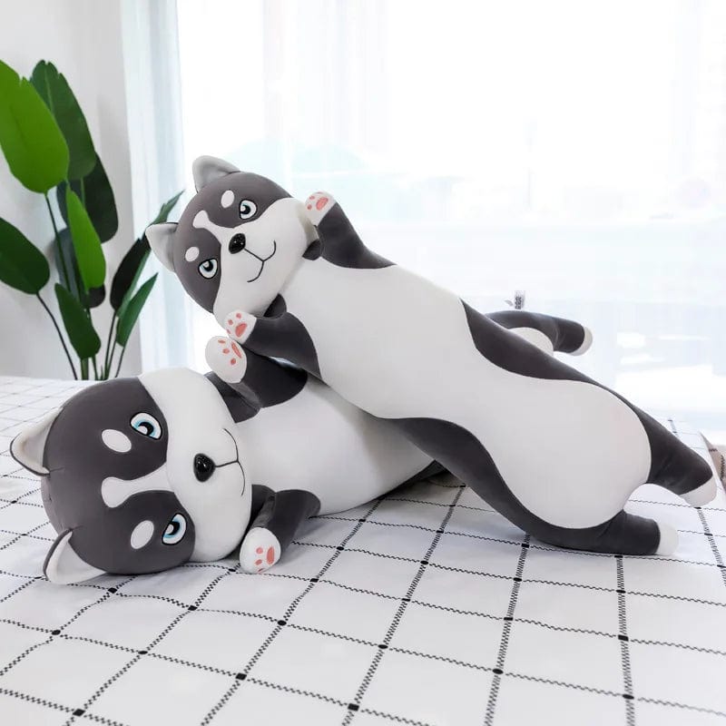 Peluche chien husky longs à câlins
