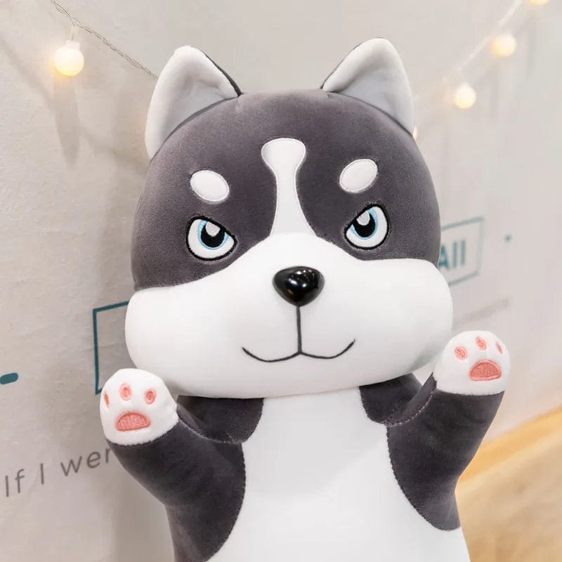 Peluche chien husky longs à câlins