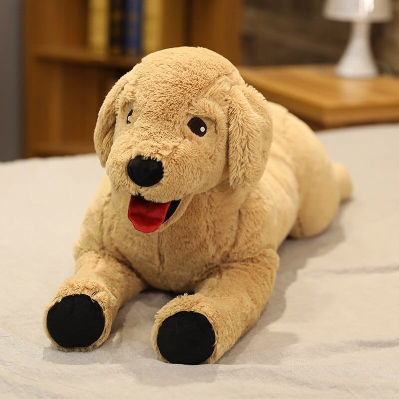Peluche chien labrador marron 35cm