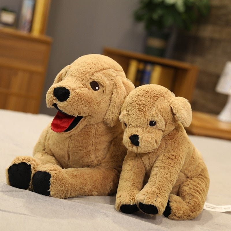 Peluche chien labrador marron