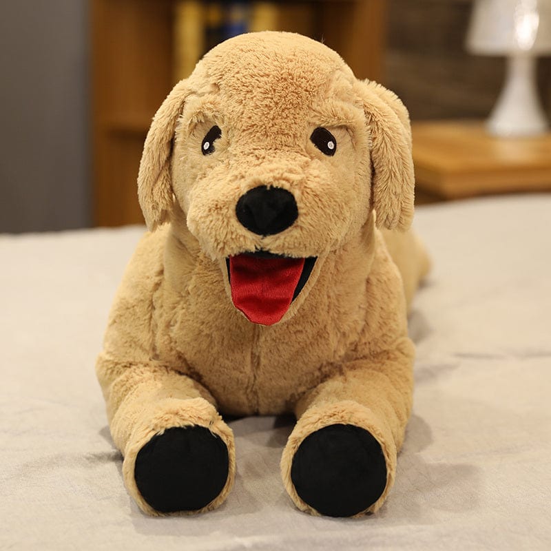 Peluche chien labrador marron