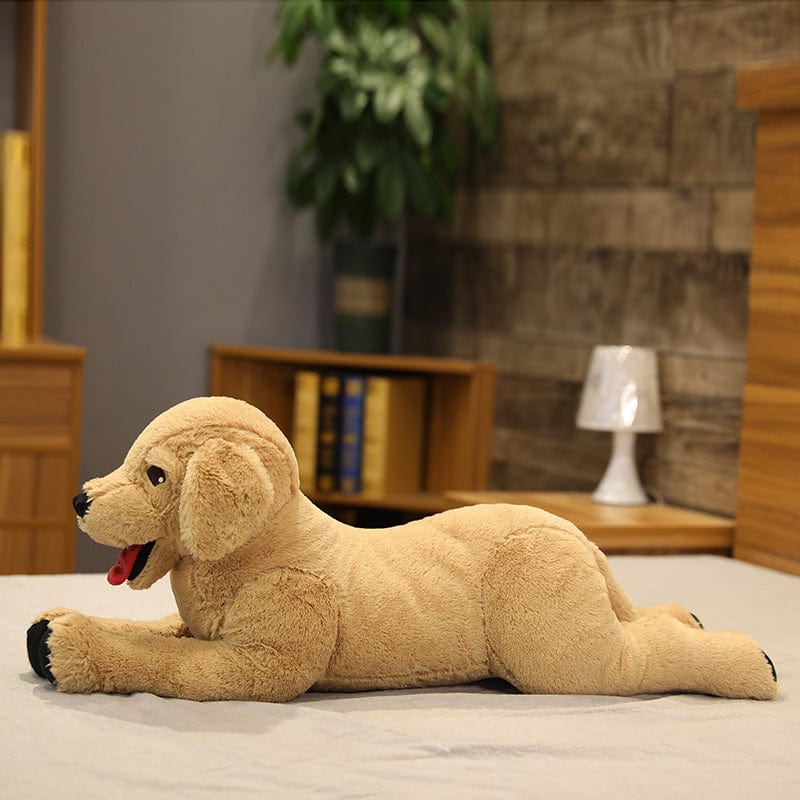 Peluche chien labrador marron