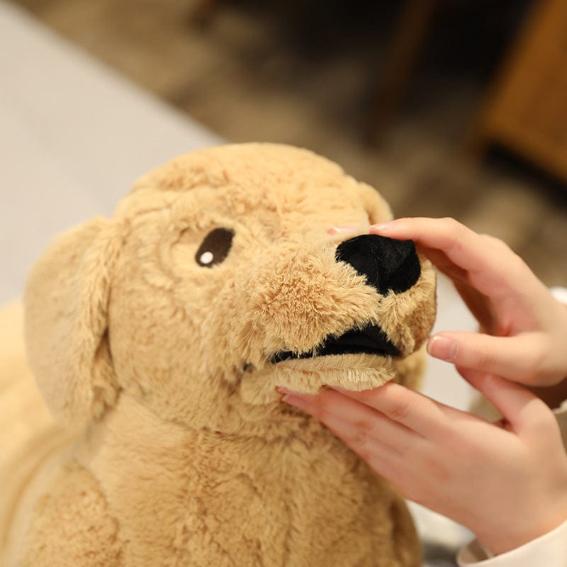Peluche chien labrador marron